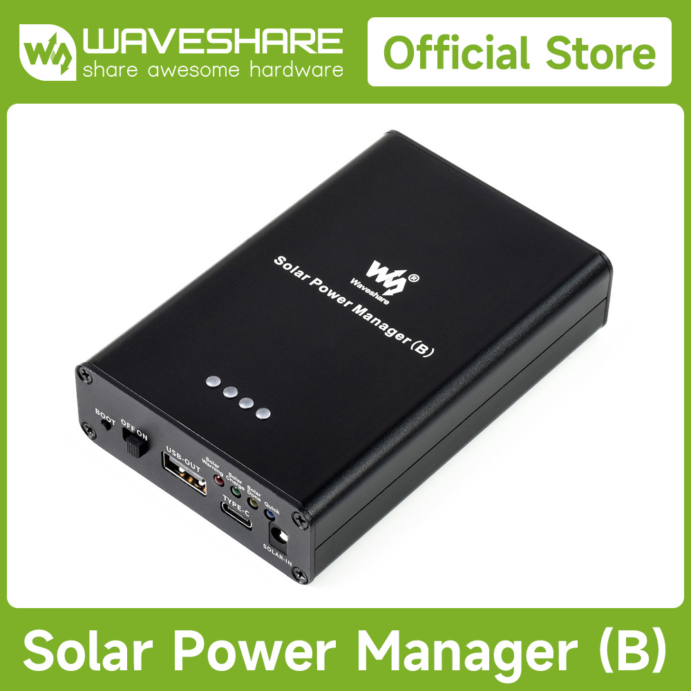 Raspberry Pi 5 - Waveshare zonne-energiemanager (B), ingebouwde 10000 mAh
