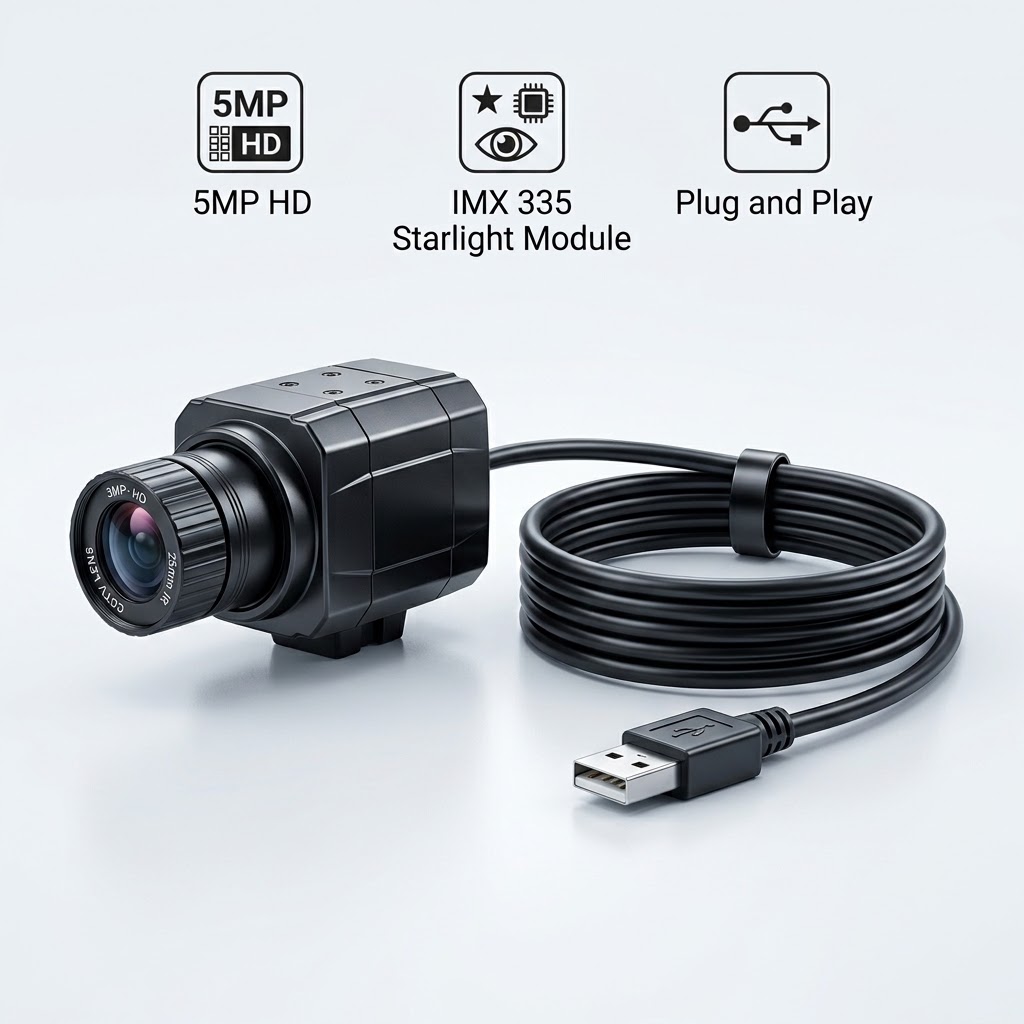 Pi Camera Cable - 5MP/1080P IMX335 USB-camera met 2,8/4/6/8/12/16/25 mm-lens,