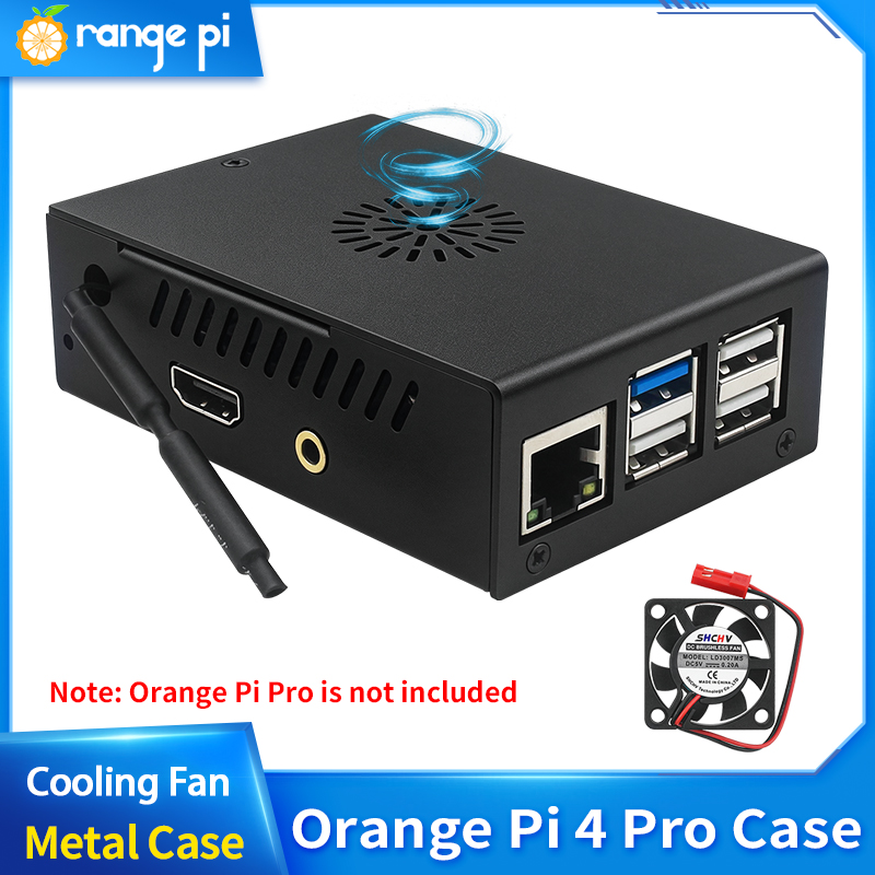 Pi 4 Case - Orange Pi 4 Pro Metalen Behuizing