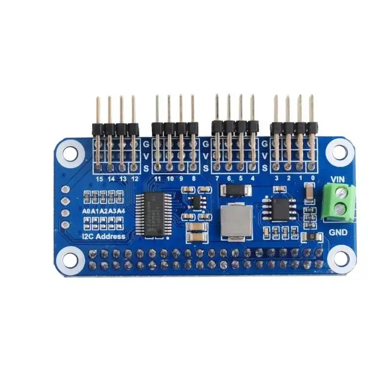 Pi Zero - 16 Kanaals PWM Servomotor Driver HAT