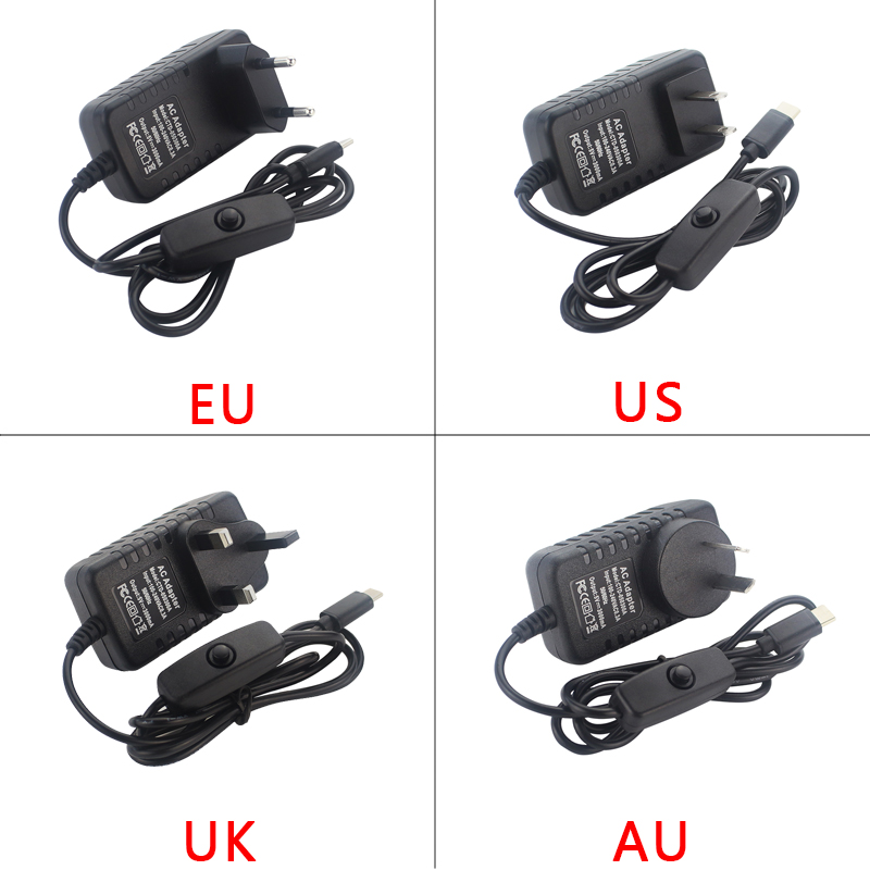 5 V 3A Raspberry Pi 4 Voeding  - Raspberry Pi 4 recensie en prijs