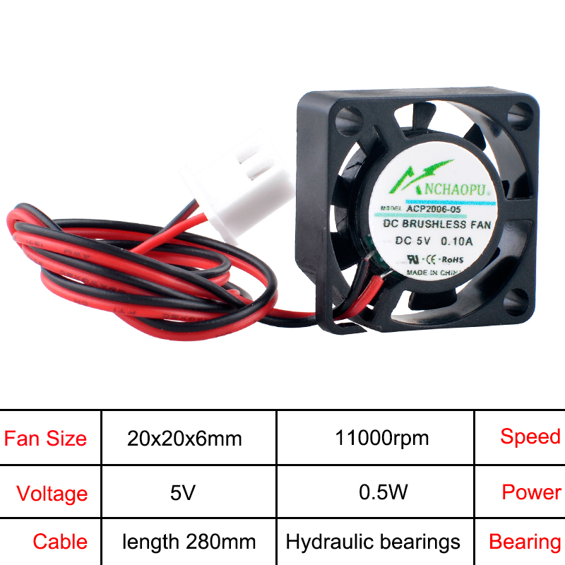 ANCHAOPU ACP2006 2 cm 20mm Fan - Pi Power Supply recensie en prijs