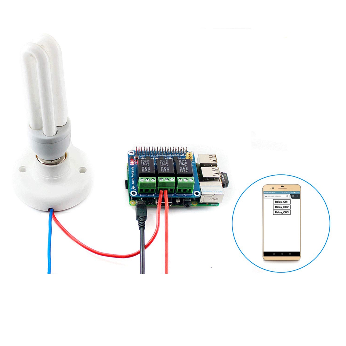 Waveshare 5V 3-kanaals relaism - Raspberry Pi Kit recensie en prijs