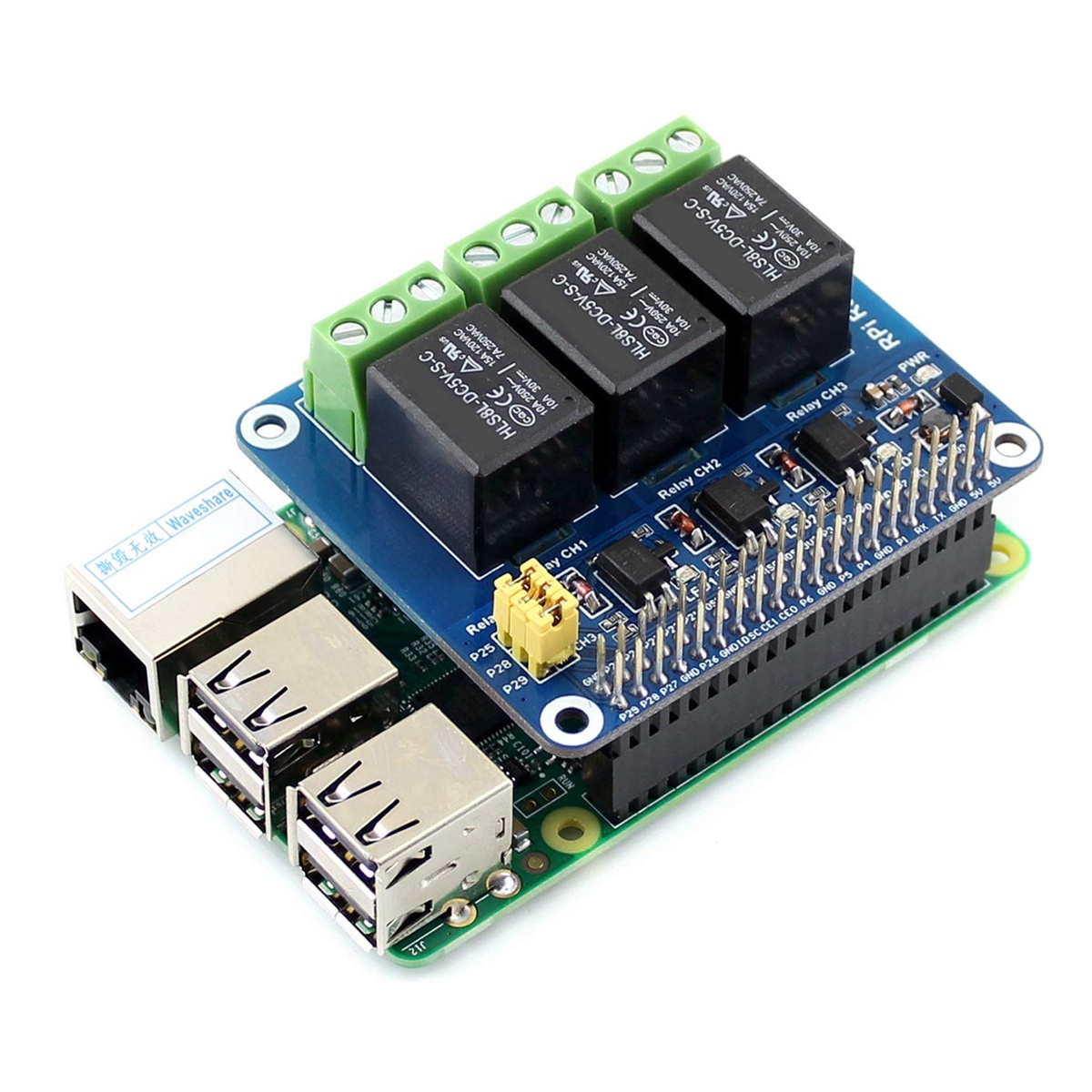 Waveshare 5V 3-kanaals relaism - Raspberry Pi Kit recensie en prijs