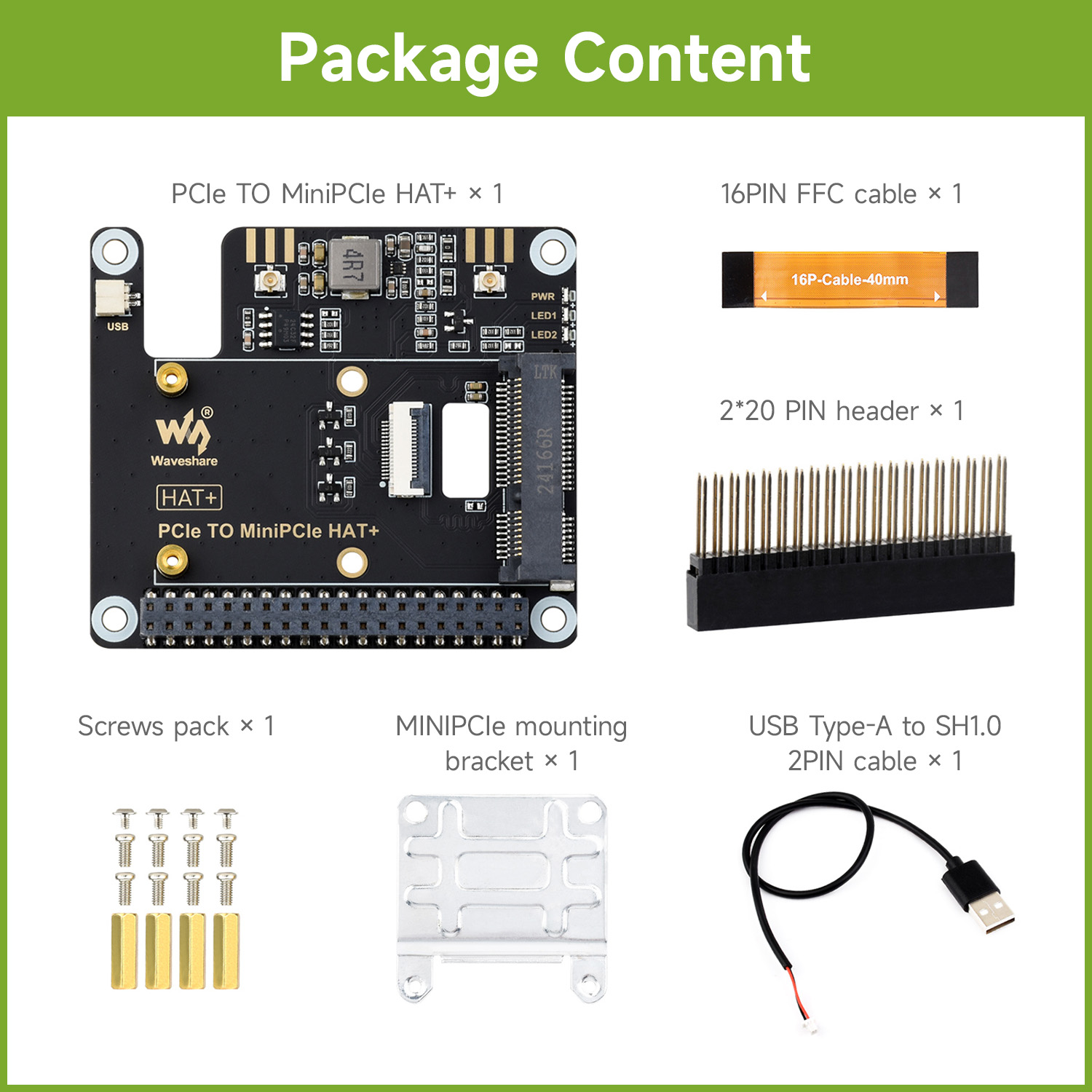 Waveshare PCIe NAAR MiniPCIe-a - Raspberry Pi 5 recensie en prijs