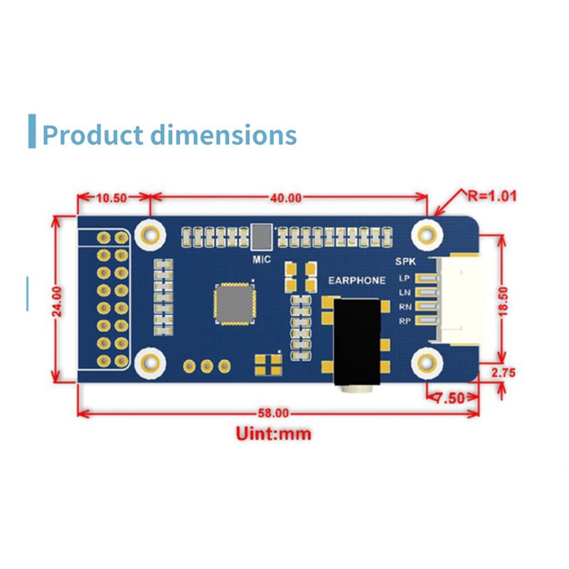 WM8960, geschikt voor Raspberr - Pi Display recensie en prijs