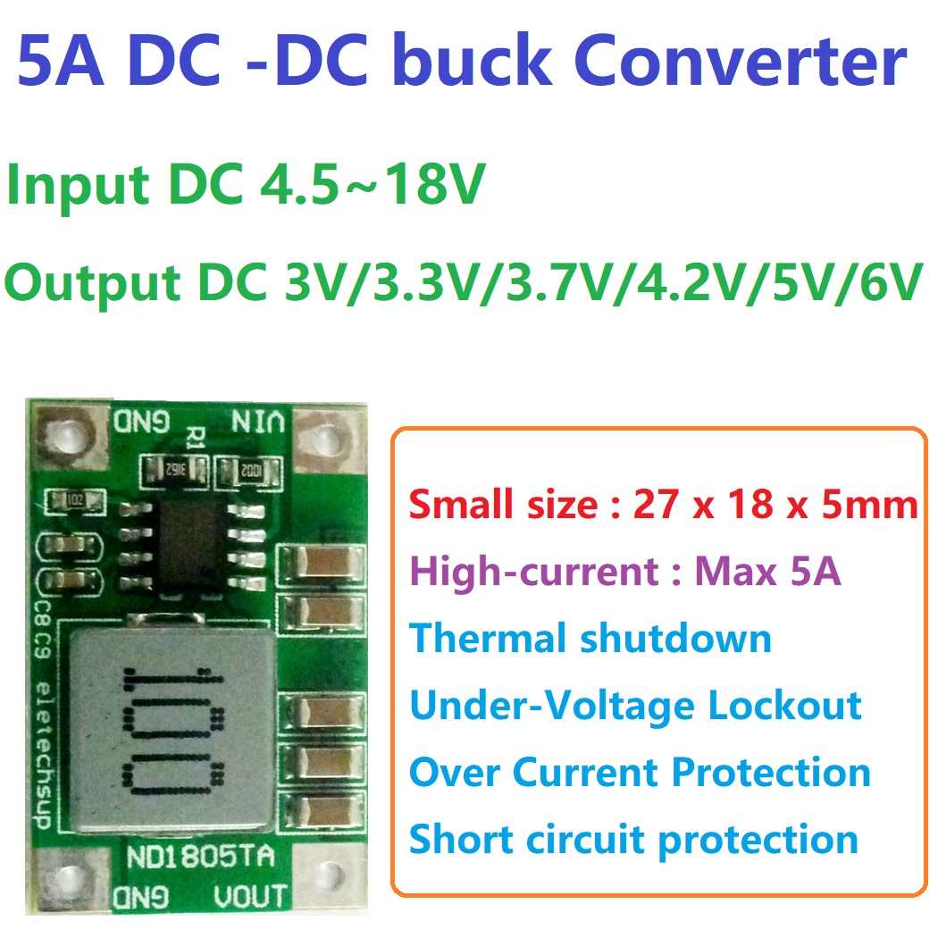 5A Buck DC-DC-omzetmodule, 4,5 - Raspberry Pi 4 recensie en prijs