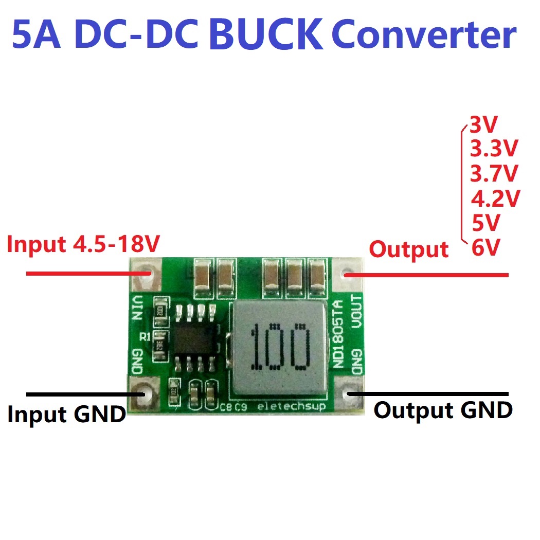5A Buck DC-DC-omzetmodule, 4,5 - Raspberry Pi 4 recensie en prijs